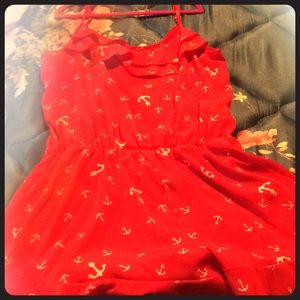 Cute red anchor romper.